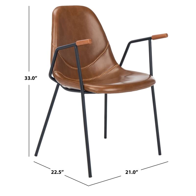 SAFAVIEH Rosalind Midcentury Dining Chair - 21" x 22.5" x 33" - 21Wx23Dx33H