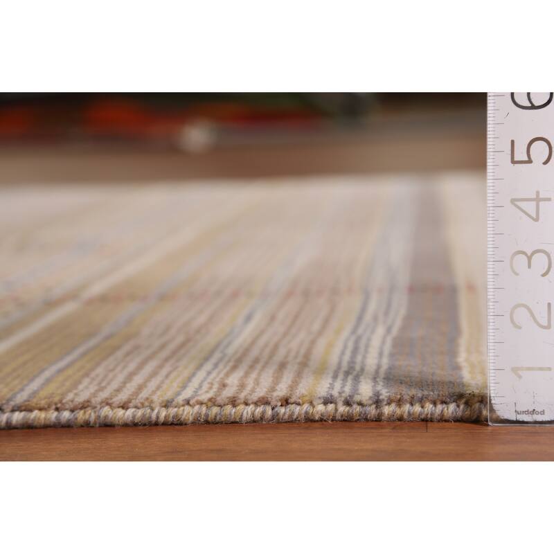 Hand Knotted Oriental 100% Wool Carpet Tribal Animal Pictorial Multi-Colored Gabbeh Area Rug - 7' 8'' X 5' 4''