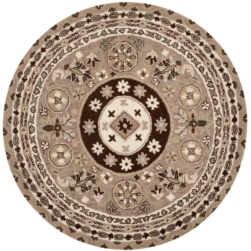 SAFAVIEH Handmade Bella Jakoba Modern Floral Wool Rug