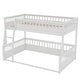 preview thumbnail 8 of 25, Full XL over Queen Bunk Bed with Ladder and Guardrails, Solid Pine Wood Frame