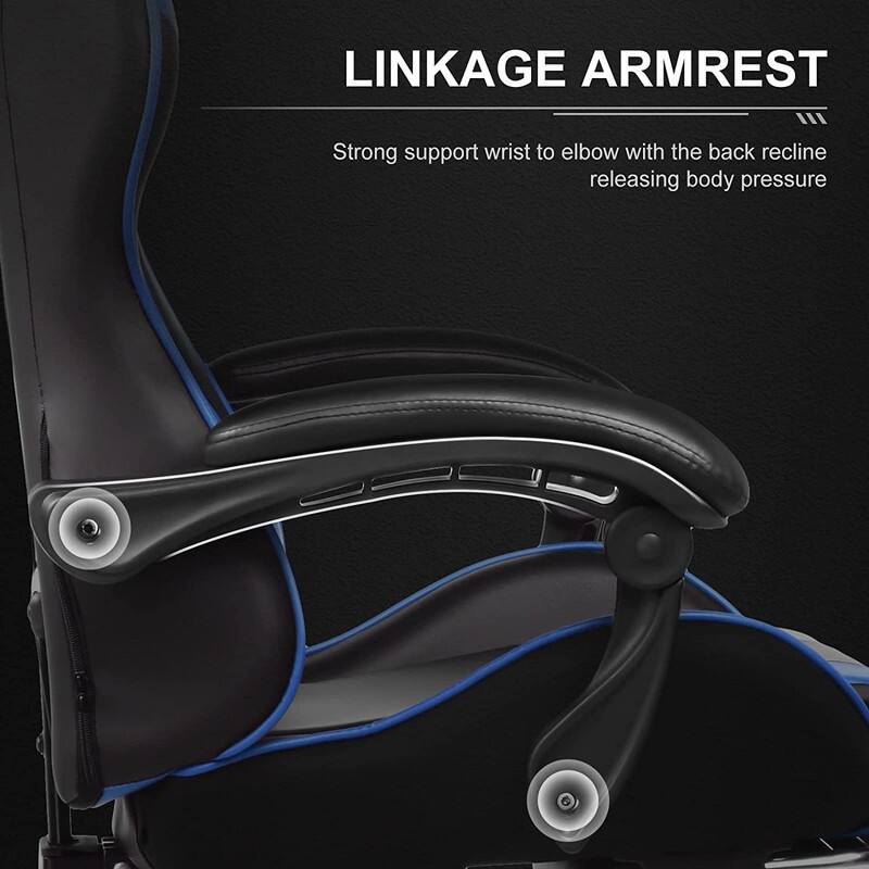 Lucklife Gaming Chair Computer Chair with Footrest and Lumbar Support for Office or Gaming