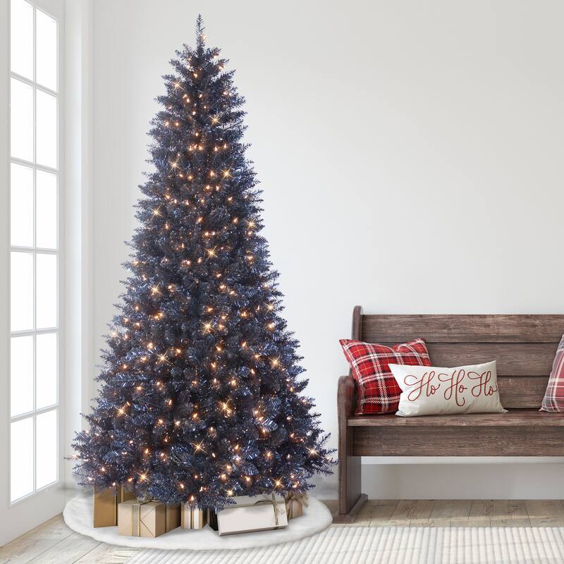 7.5' Pre-lit Dark Blue Tree