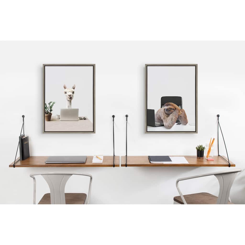 Kate and Laurel Sylvie Sam Framed Canvas by The Creative Bunch Studio