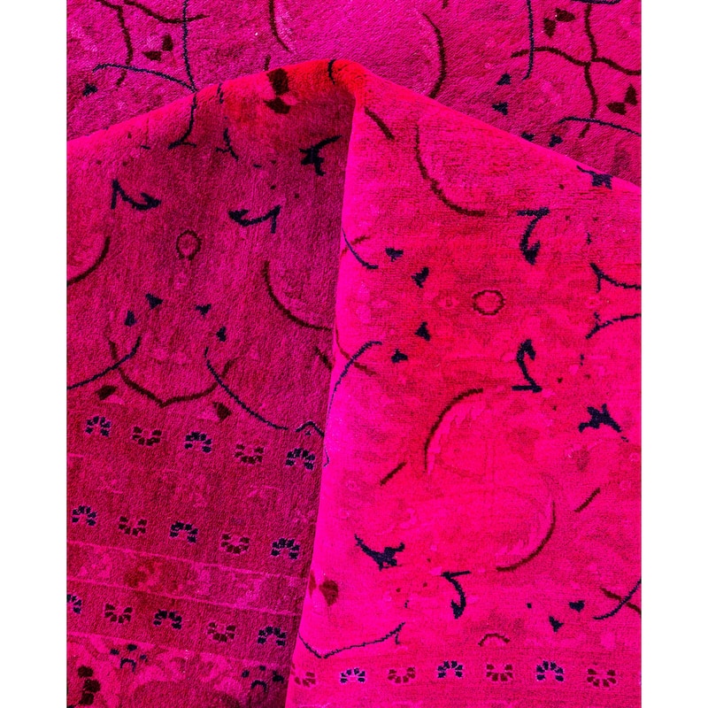 Overdyed One-of-a-Kind Hand-Knotted Area Rug - Pink - 10' 1" x 13' 10"
