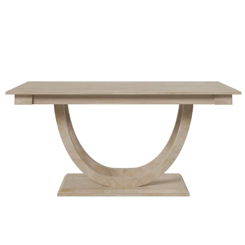 Wood Half Round Dining Table Set Kitchen Table Set with Long Bench and 4 Dining Chairs