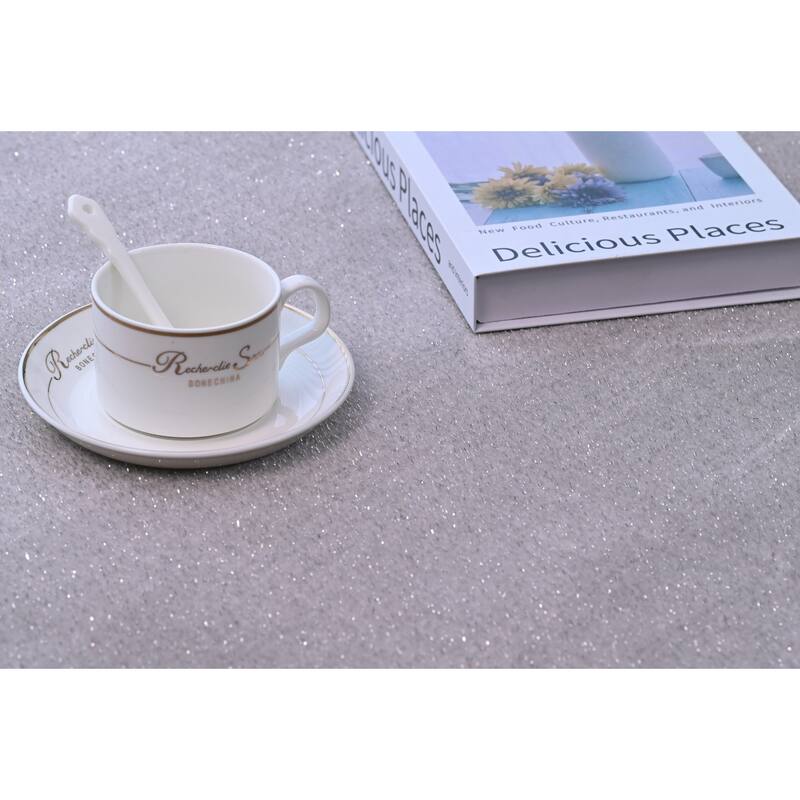Asteri Collection Beige Solid Color Area Rug - 5' x 7'