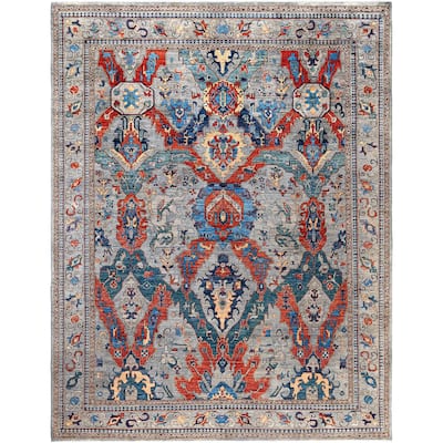 Serapi One-of-a-Kind Hand-Knotted Area Rug - Gray - 9' 0" x 11' 7"