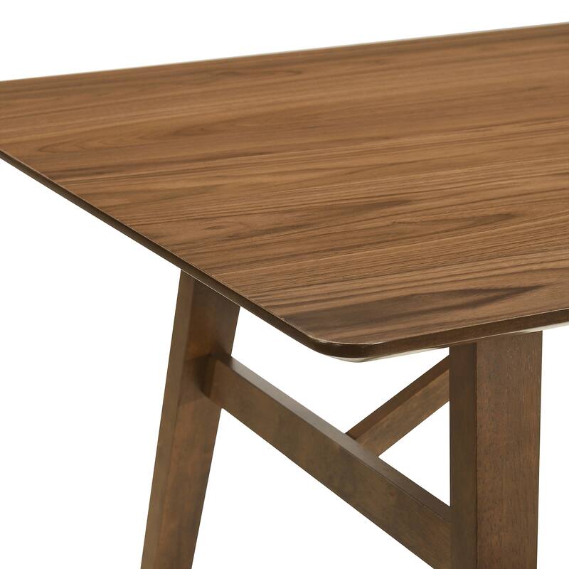 Channell Black or Walnut Wood 6 Piece Dining Set with Upholstered Chairs and Bench