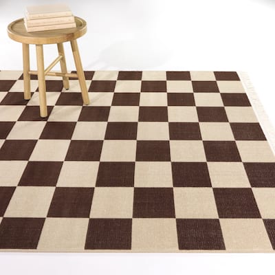 Pearse Checkered Color Block Area Rug