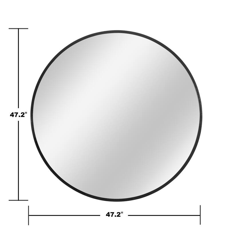 Large Round Mirror Wall Decor for Bathroom and Home, Metal Frame