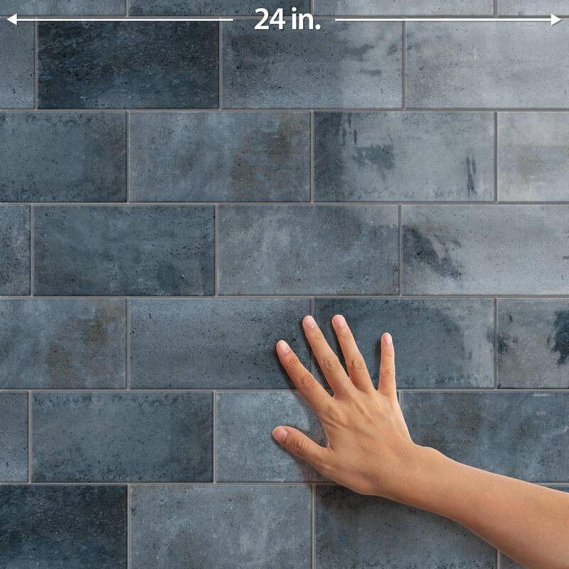 Merola Tile Camden Azurro 4" x 8" Ceramic Wall Tile