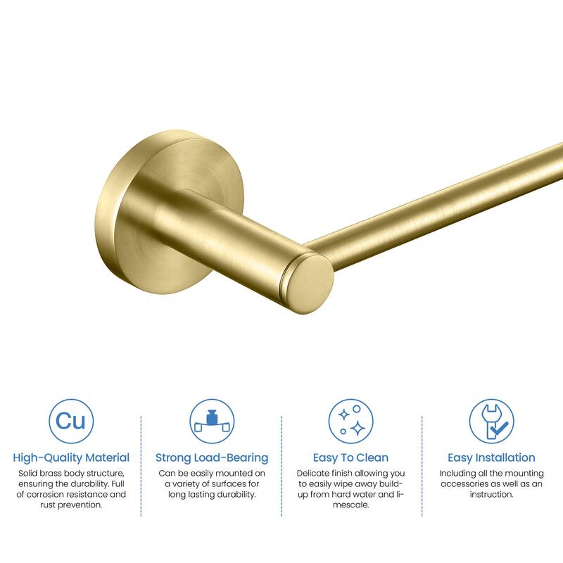 Circular 2-Piece Bathroom Hardware Set