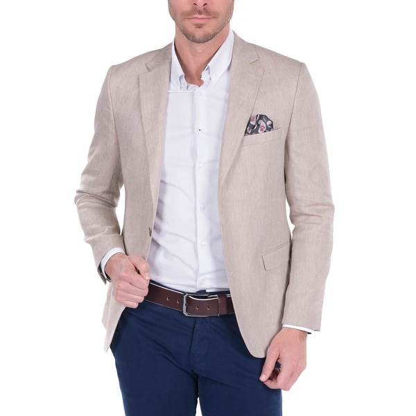 Shop Sir Raymond Tailor Insert Blazer Jacket In Beige Overstock