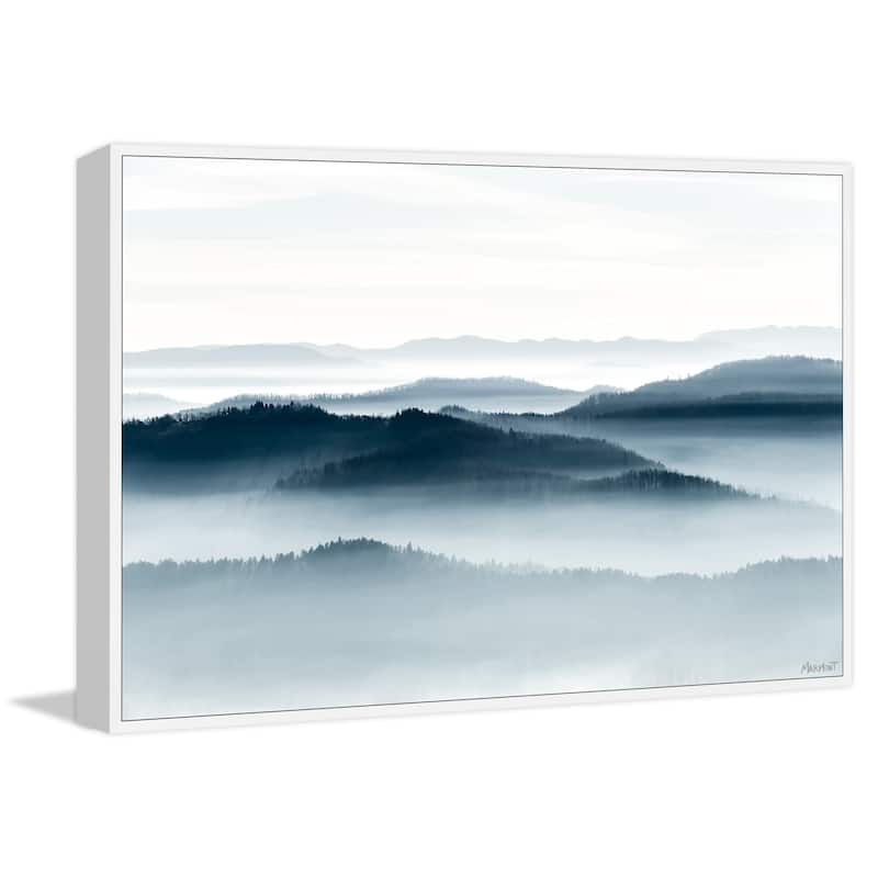 Foggy Valley Floater Framed Print on Canvas