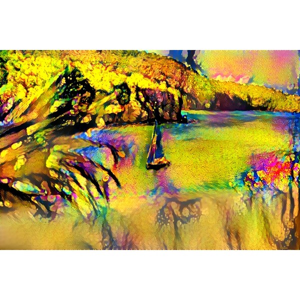 Tree Forest Boat Art Print Wall Artwork Decor