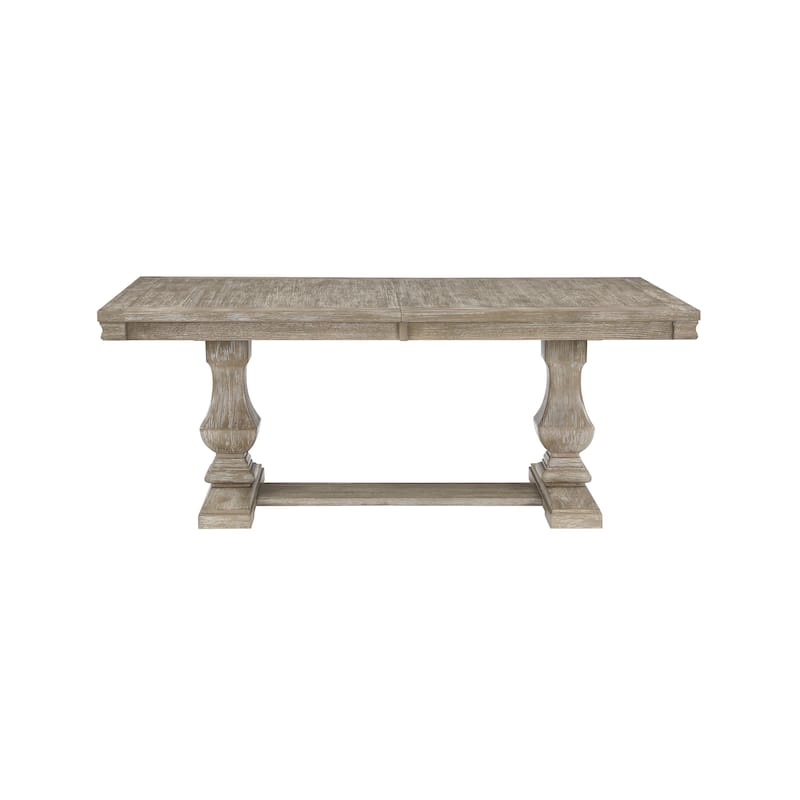 Traditional Dining Furniture Set Extendable Table Bench Side Chairs Wooden Rustic Style