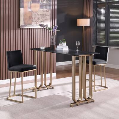 Velvet Fabric Kitchen Stools Farmhouse Bar Chairs Island Stools Brushed Barstools with Back for Counter Pub (Set of 2), Black