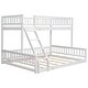 preview thumbnail 23 of 22, Twin XL Over Queen Bunk Bed with Ladder, Guardrails, and Detachable Design, Solid Wood Frame, No Box Spring Needed, Walnut