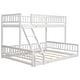 preview thumbnail 10 of 10, White Twin XL Over Queen Bunk Bed, Pine Wood Detachable Bed Frames
