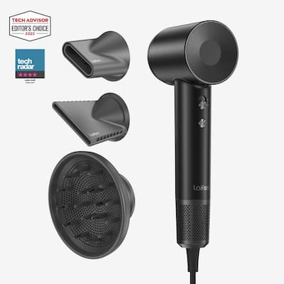 Laifen Swift Special High Speed Hair Dryer with Magnetic Nozzle, Styling Concentrator & Diffuser, Matte Black
