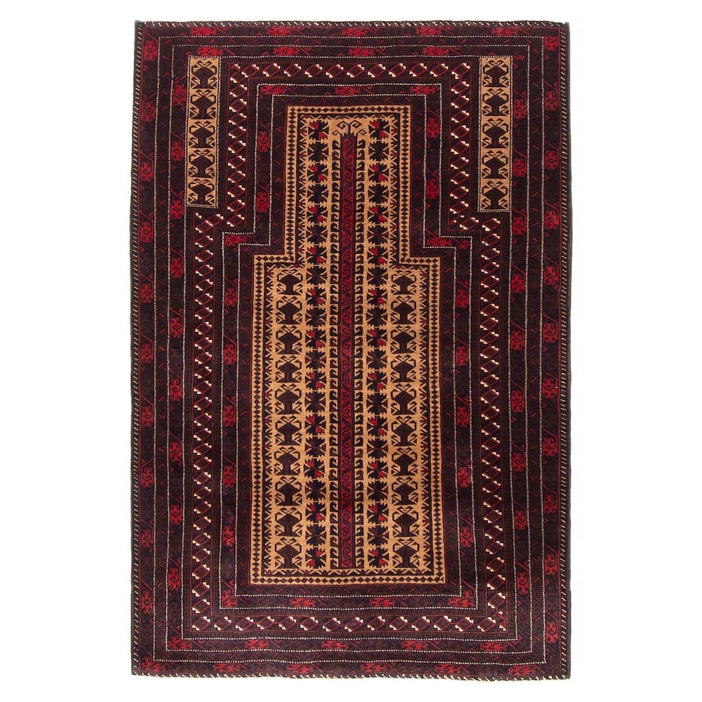 Teimani Tan Rug 2'11" x 4'7" - 2'11 x 4'7