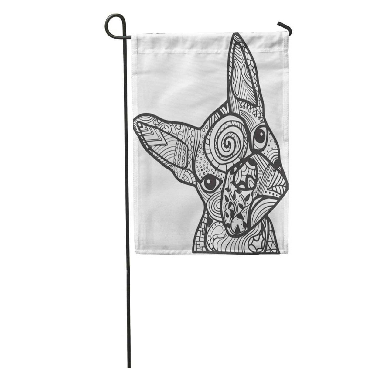 Boston Terrier French Bulldog Doodle Coloring Page In Black Garden Flag Decorative Flag House Banner 28x40 Inch Overstock 31335770