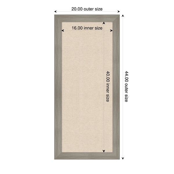 dimension image slide 50 of 91, Amanti Art Framed Fabric Pinboard Natural Linen Printed Bulletin Board