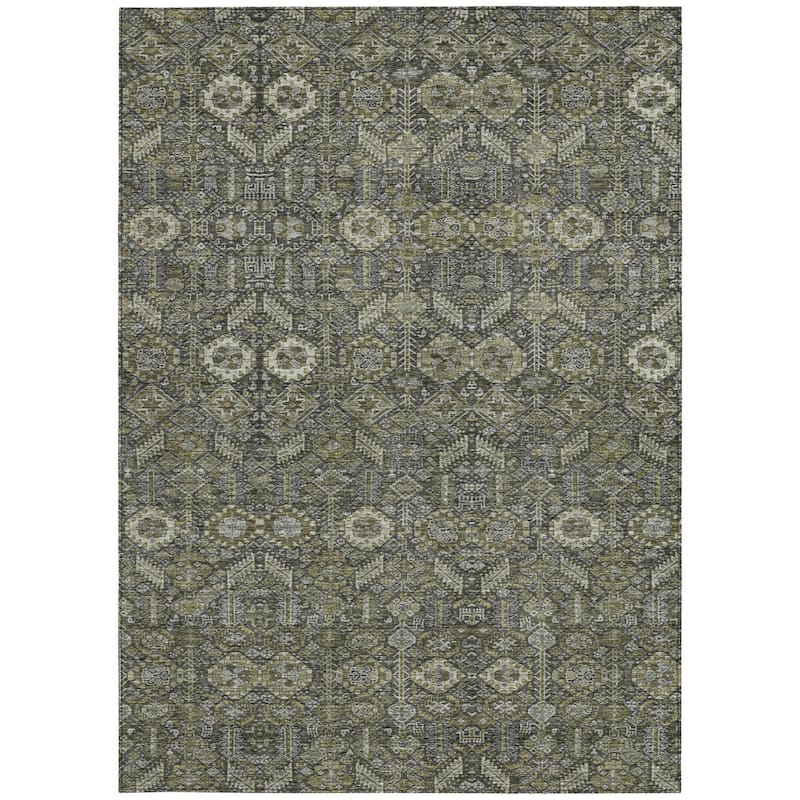 Alsis Garden-Inspired Weather Resistant Classic Meets Modern Outdoor Rug