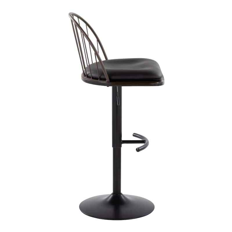 Carbon Loft Ellul Adjustable Bar Stool with Removable Seat Cushion (Set of 2)