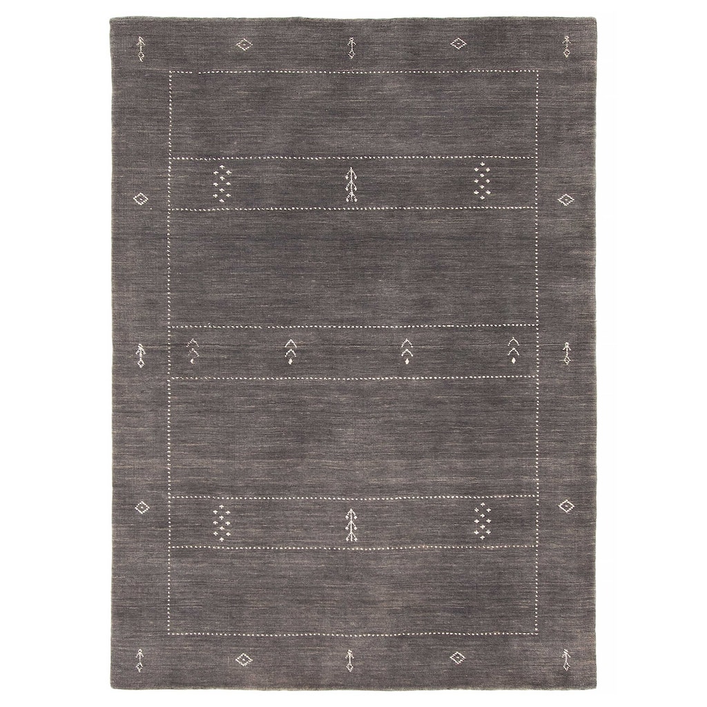 Kashkuli Gabbeh Grey Rug 4'7" x 6'5" - 4'7 x 6'5