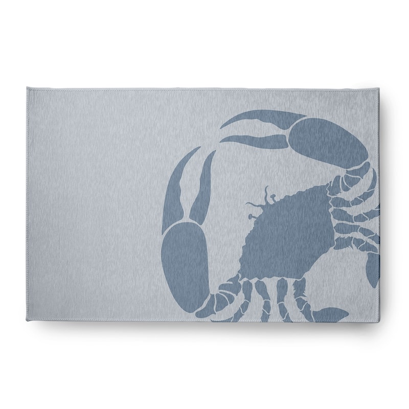 Crab Dip Nautical Chenille Rug - Dusty Smoke - 4' x 6'