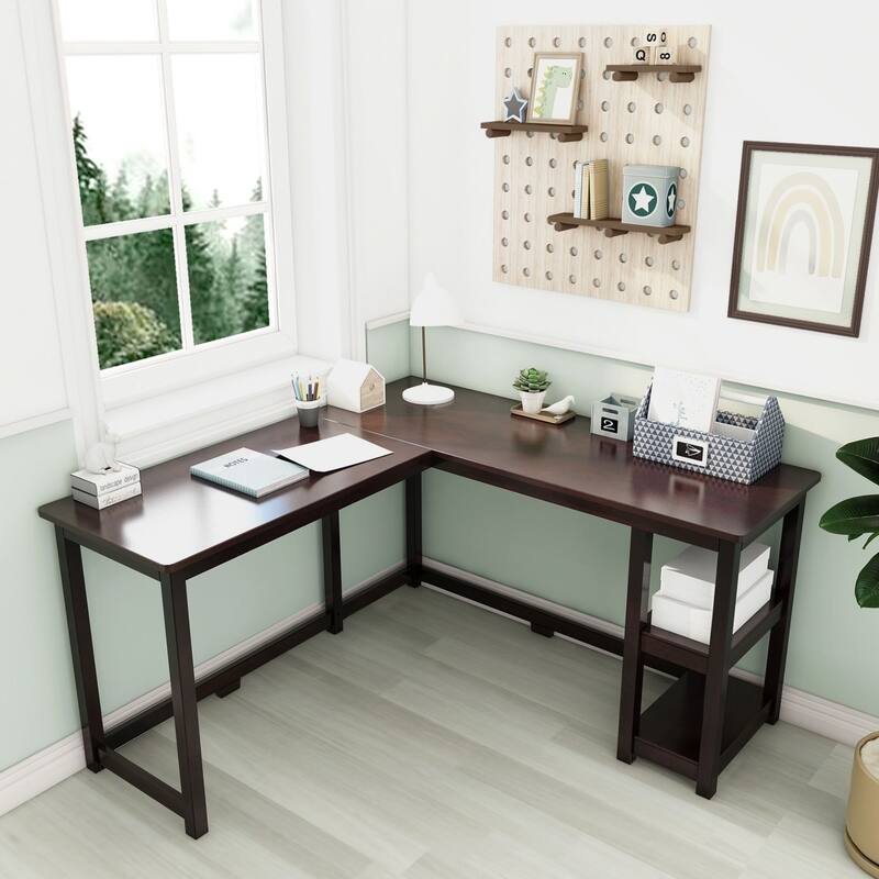 Max and Lily Corner Desk w/ Shelves