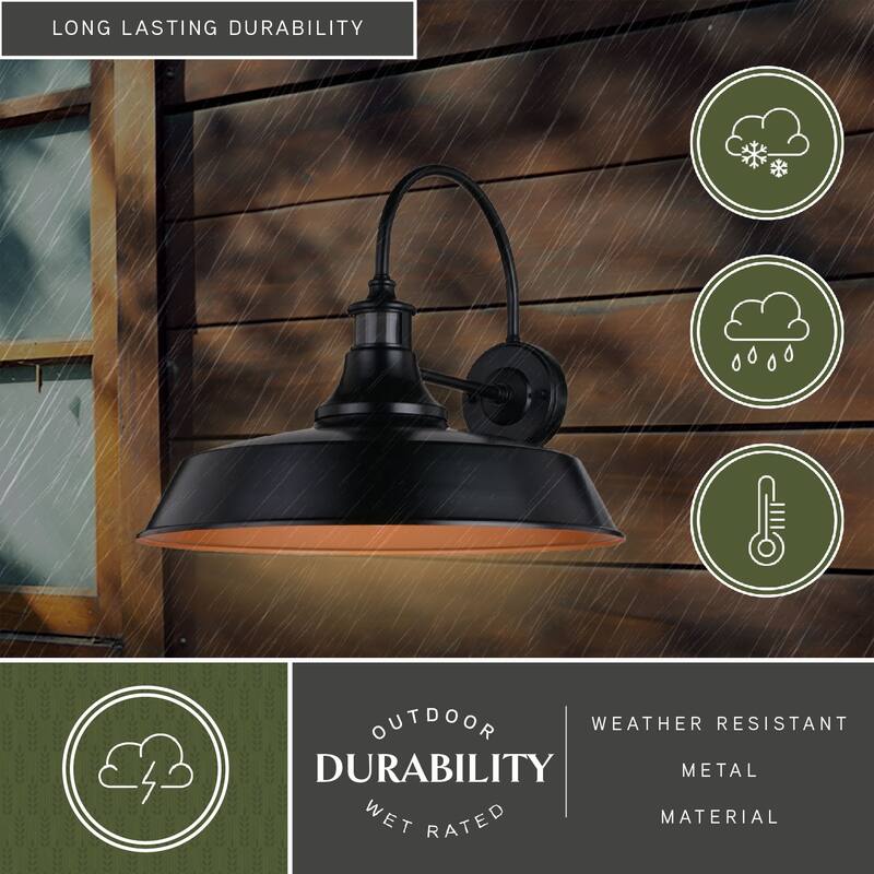 Dorado Bronze Motion Sensor Dusk to Dawn Farmhouse Barn Dark Sky Outdoor Wall Light