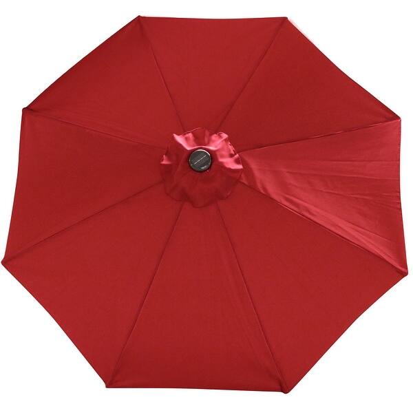 Shop Sunnydaze Solar Lit Patio Umbrella W Tilt Crank 9ft