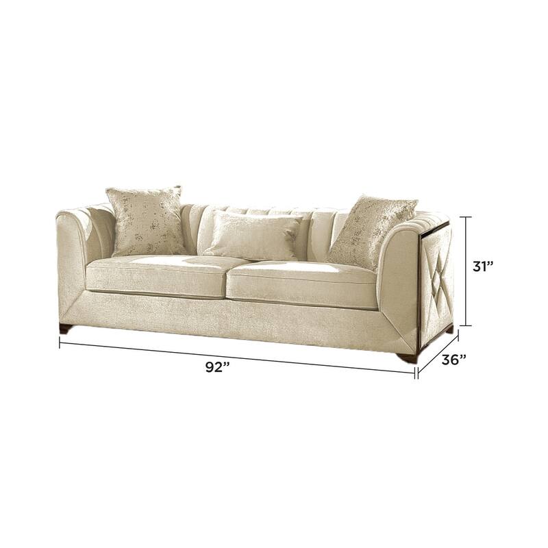 Velencia Contemporary Style 2PC/3PC Living Room Sets Made with Wood