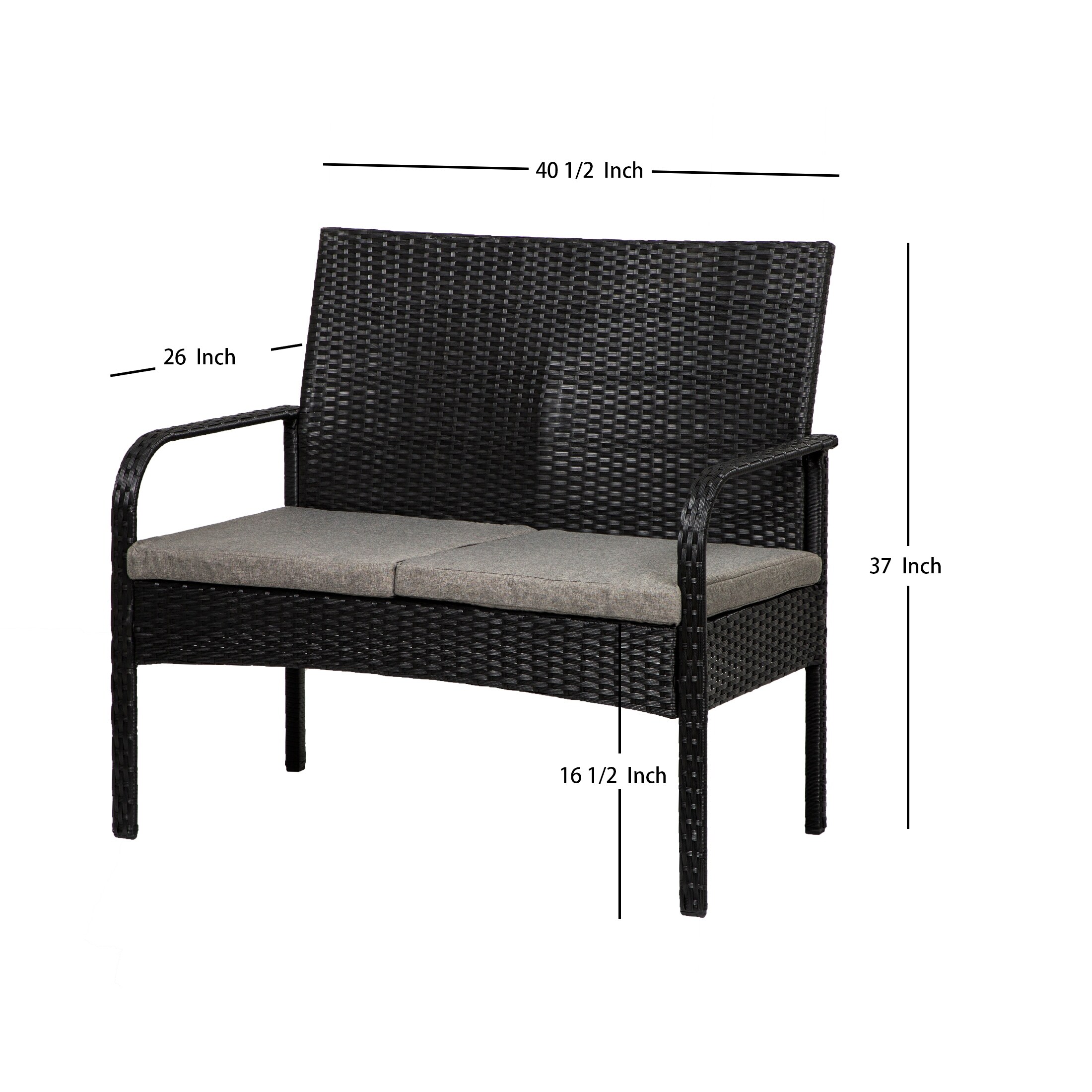 Sonoma 4 Piece Wicker all-weather Conversation Set with-image