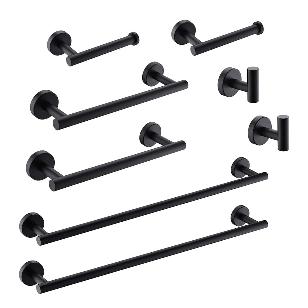 8-piece Stainless Steel Bathroom Accessory Set