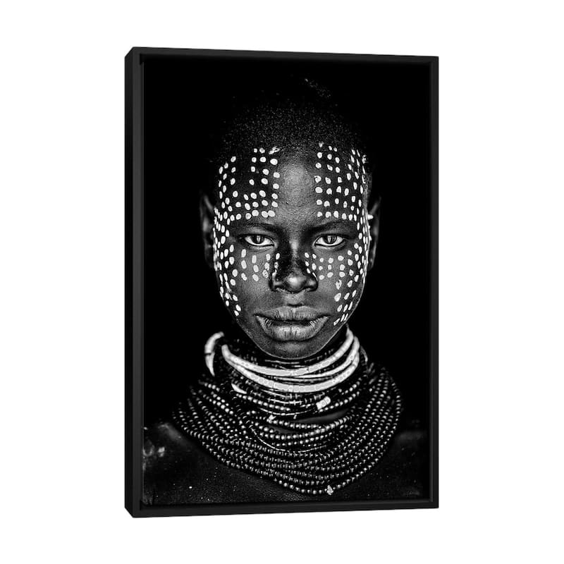 iCanvas "Karo Woman" by Vedran Vidak Framed Canvas Print - Black - 40x26