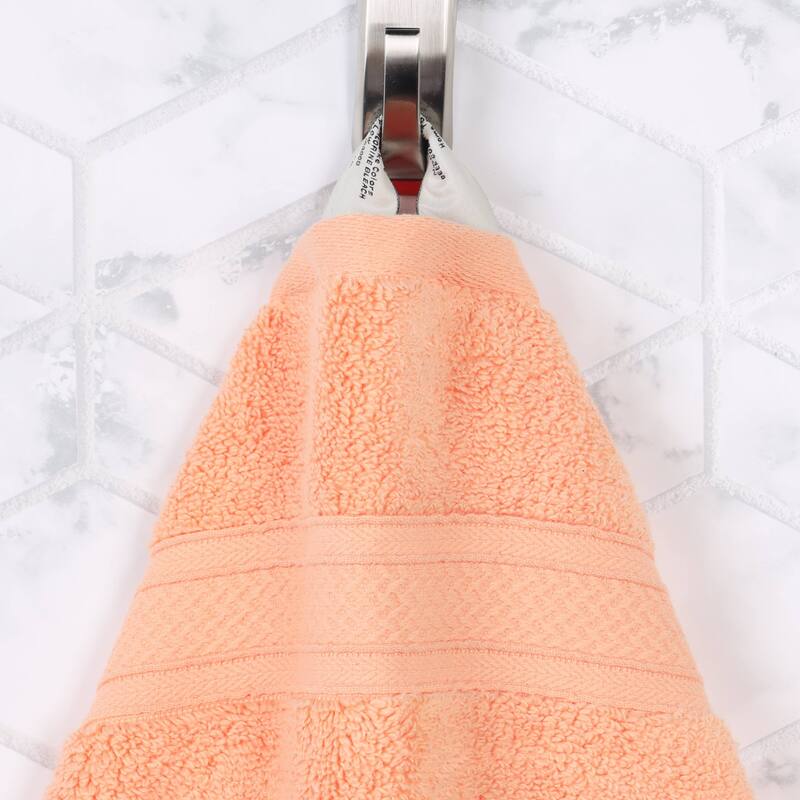Superior Chevron Zero Twist Solid and Jacquard Cotton 9 Piece Towel Set