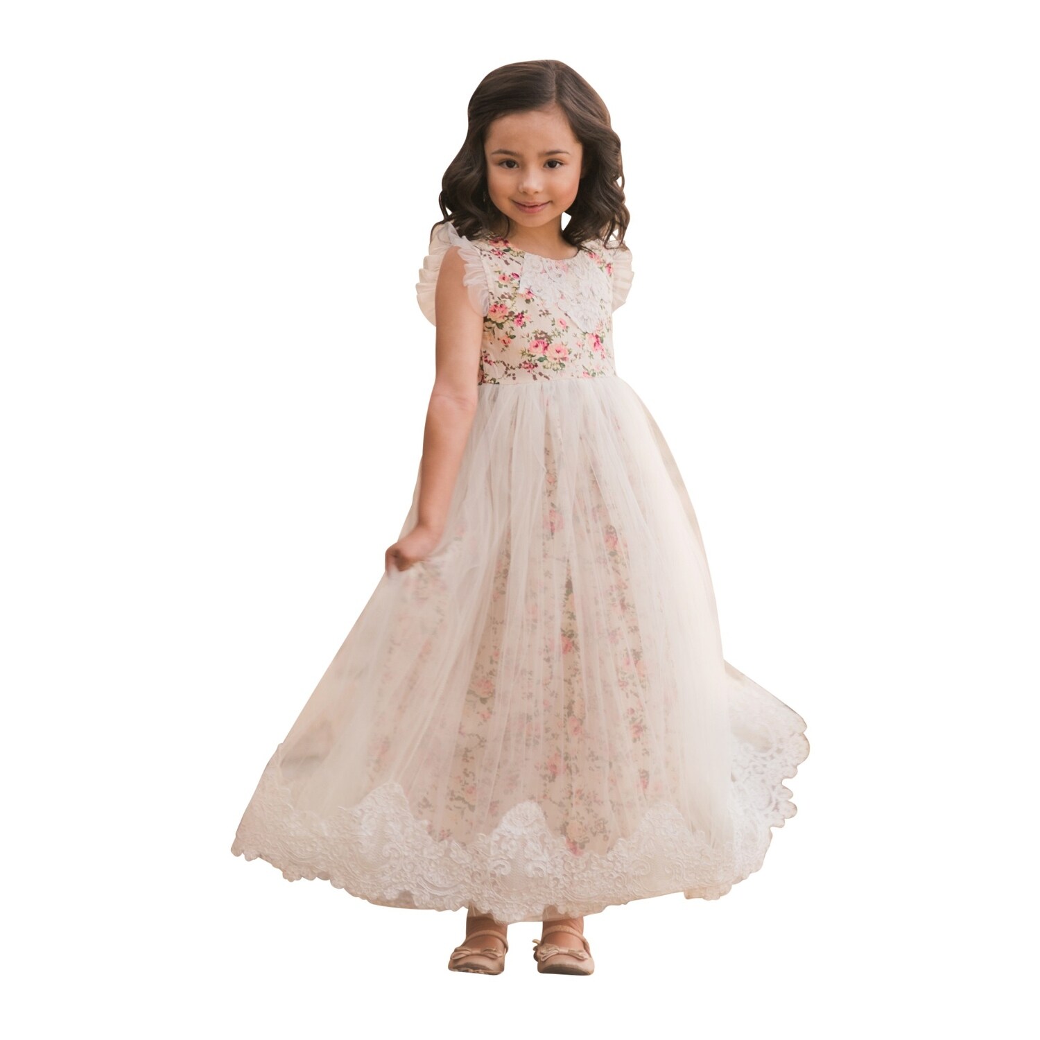 tulle ivory flower girl dresses