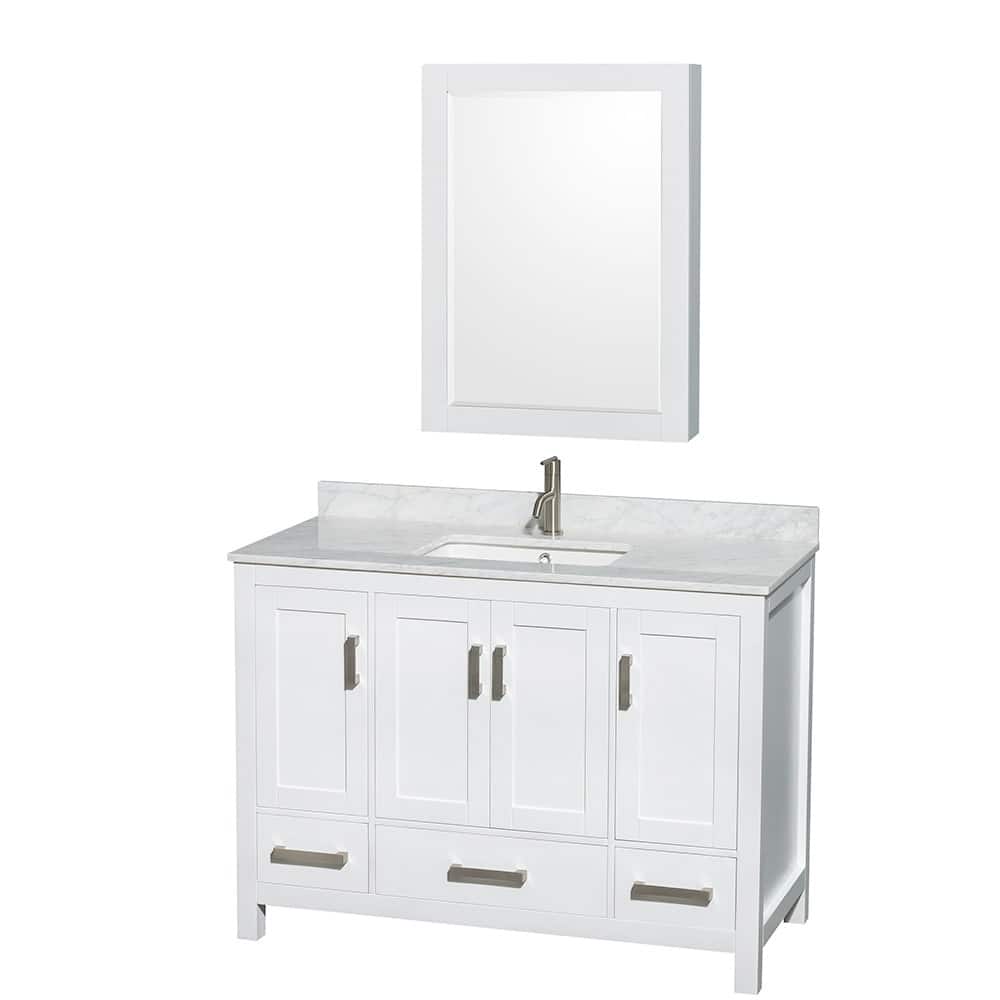 Wyndham Collection WCS141448SUNSMED Sheffield 48" Freestanding Single