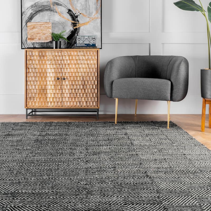 Nuloom Ago Geometric Wool Area Rug