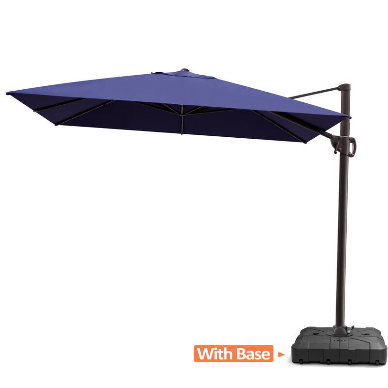 Pellebant 9 FT x 11 FT Outdoor Cantilever-Offset Umbrella with Base Stand