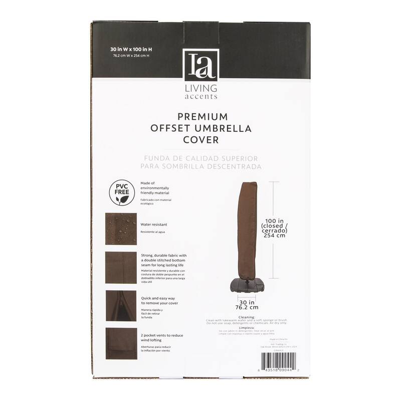 Living Accents Polyester Umbrella Cover Brown 23.5"