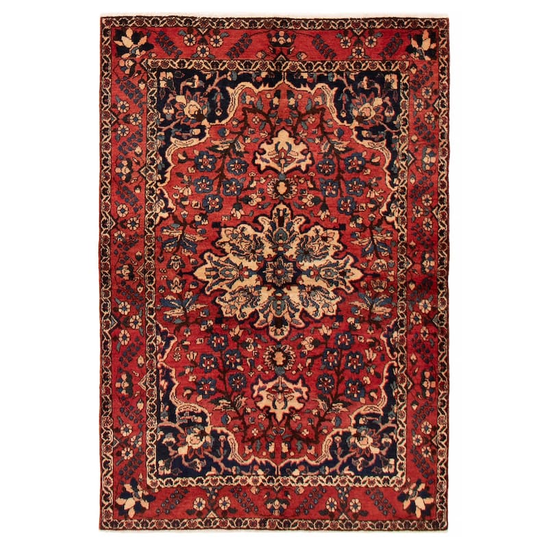 ECARPETGALLERY Hand-knotted Kayseri Vintage Red Wool Rug - 4'4 x 6'6 - Red - 4'4 x 6'6