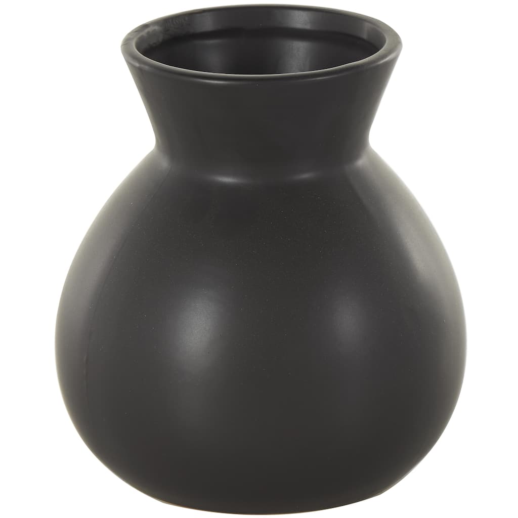Ceramic Minimalistic Decorative Vase - Black or White - Roche River Decor