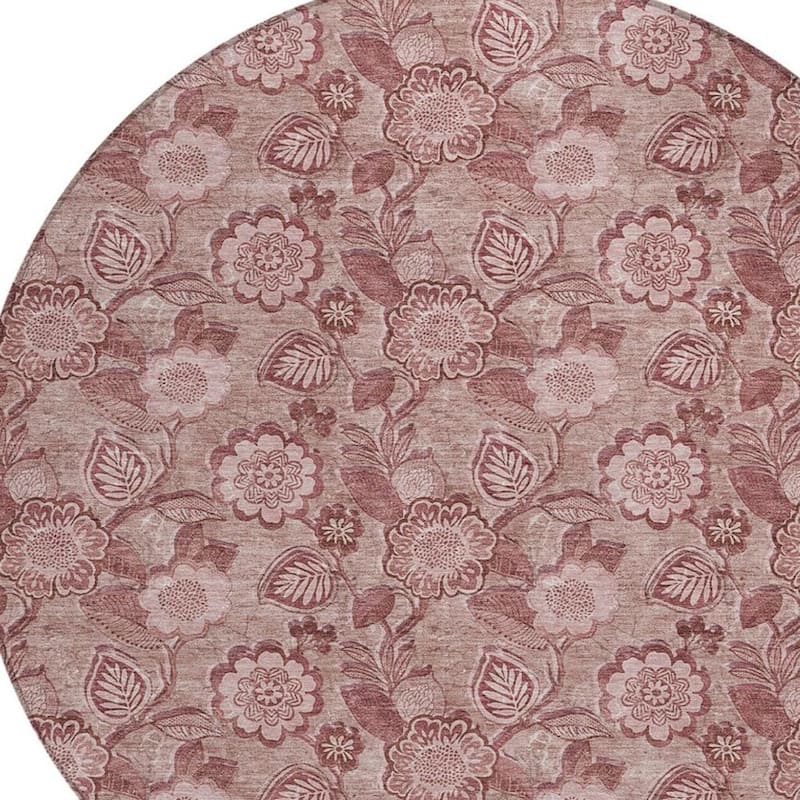 HomeRoots Floral Transitional Rectangle Outdoor Rug
