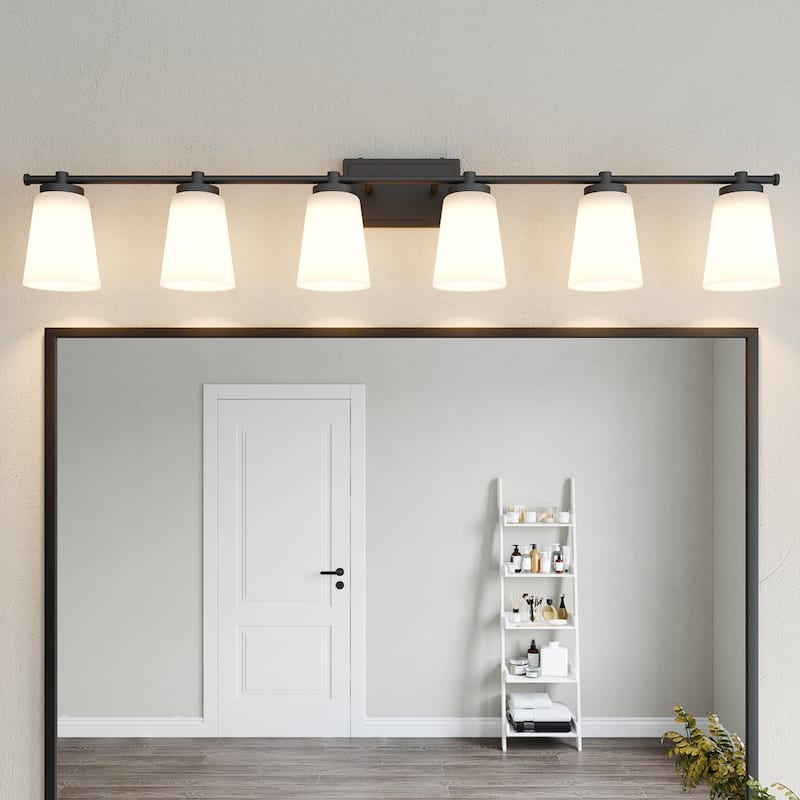 Acroma 6 - Light Steel Dimmable Vanity Light - 6-light