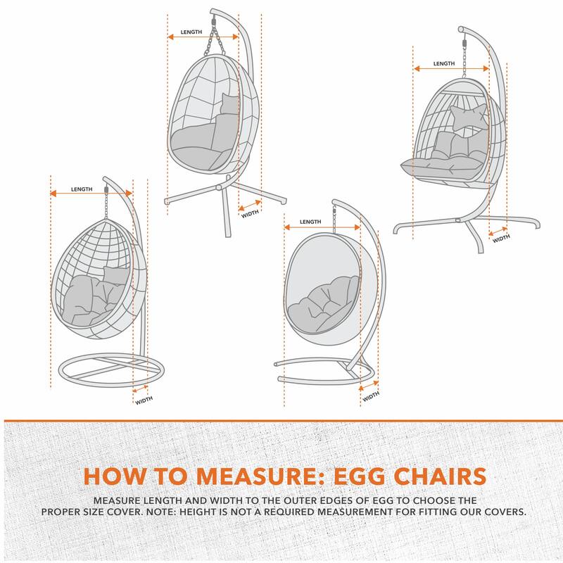 Modern Leisure Monterey Patio Egg Chair Cover, 45"L X 42"W X 75"H, Beige - 45" x 42" x 75"