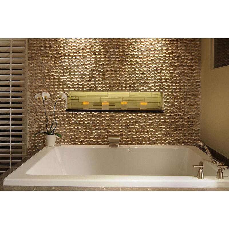 Cruz Bay Studio V1P Stacked Pebble - 6" x 12" Pebble and Rock Floor
